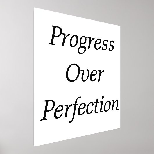 Entrepreneur Wall Art – Progress Over Perfection  箔ポスター (レイダウン)