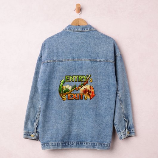 Entry Exit Trading Strategy Graphic Women’s Denim  デニムジャケット (ハンガー)