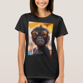 Entspannter Gorilla am Strand Tシャツ