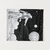 enture Murale Astronaute Monochrome | Art en Ligne タペストリー (正面(横))