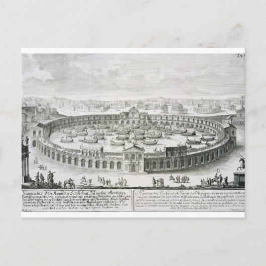 Entwからのローマ海戦の再建 ポストカード (正面)