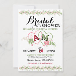 Entwined Hearts Bridal Shower Invitation 招待状
