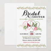 Entwined Hearts Bridal Shower Invitation 招待状 (正面/裏面)