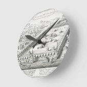 「Entwurfのeinerからのメッカの眺めは、Arをhistorischen ラウンド壁時計 (傾斜)
