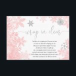 Envelop in transparent pink and silver snowflake b エンクロージャーカード<br><div class="desc">このデザインをさらにカスタマイズするには、上の「カスタマイズする」ボタンを選択してください！</div>