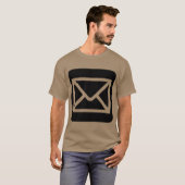 Envelope Sign - ブラック Tシャツ (正面フル)