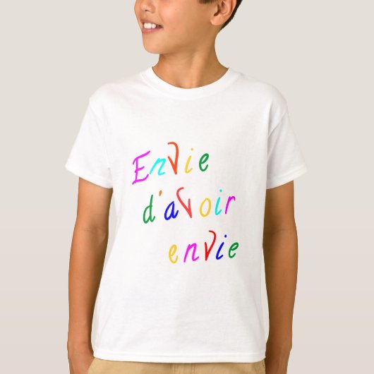 envie d'avoir envie tシャツ (正面)
