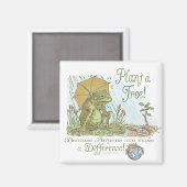 Enviro Frog Plant a Tree Earth Dayギア マグネット (正面/裏面)