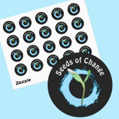 Environmental Awareness Seeds of Change ラウンドシール