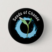 Environmental Awareness Seeds of Change 缶バッジ (正面)