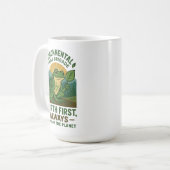 Environmental Frog Brigade - 地球ファースト、永遠に コーヒーマグカップ (正面左)