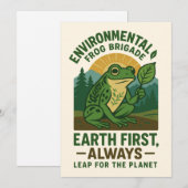 Environmental Frog Brigade - 地球第一主義、永遠に 招待状 (正面/裏面)