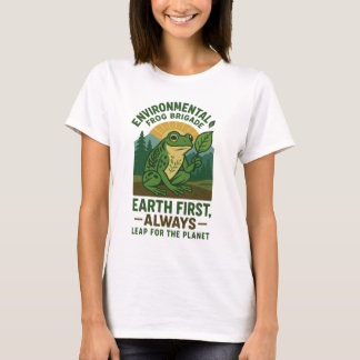 Environmental Frog Brigade – Earth First, Always Tシャツ