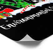 Environmental Specialist Christmas Lights Red Plai ポスター (角)