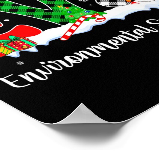 Environmental Specialist Christmas Lights Red Plai ポスター (角)