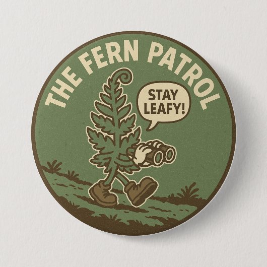 Environmentalist Plant Lover Binoculars 缶バッジ (正面)