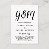 ENVLで100 x予算のフォト結婚式招待状。 アドバイスカード (正面)