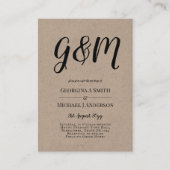 ENVLで100 x予算のフォト結婚式招待状。 アドバイスカード (正面)