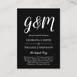 ENVLで100 x予算のフォト結婚式招待状。 アドバイスカード