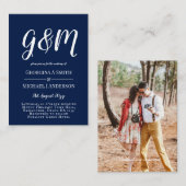 ENVLで100 x予算のフォト結婚式招待状。 アドバイスカード (正面/裏面)