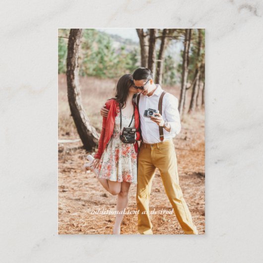 ENVLで20 x予算のフォト結婚式招待状。 アドバイスカード (裏面)