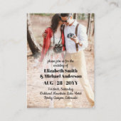 ENVLで20 x予算のフォト結婚式招待状。 アドバイスカード (正面)