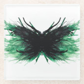 Envy Abstract 7 Deadly Sins Alcohol Ink Art ガラスコースター (正面)