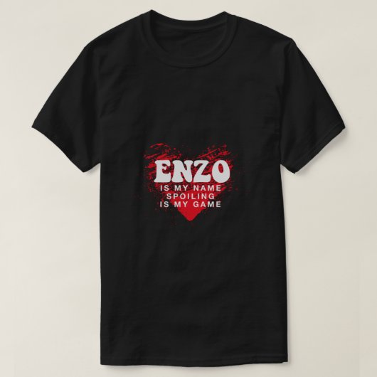 Enzoは私の名前おもしろい名Umous Nickname Co Tシャツ (デザイン正面)