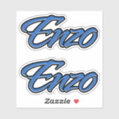 Enzo Name blue Aufkleber Sticker Stickerset シール (シート)