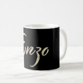 Enzo Name whitegold Tasse Teetasse Kaffeetasse コーヒーマグカップ (正面右)