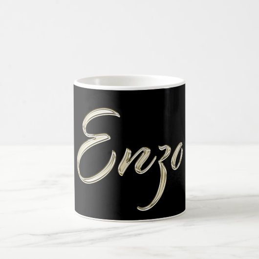Enzo Name whitegold Tasse Teetasse Kaffeetasse コーヒーマグカップ (中央)