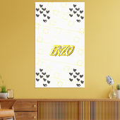 Enzo, nome pessoal de caligrafia desenhada à mão キャンバスプリント (インサイチュ (リビング))