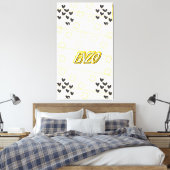 Enzo, nome pessoal de caligrafia desenhada à mão キャンバスプリント (インサイチュ (寝室))