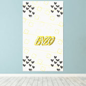 Enzo, nome pessoal de caligrafia desenhada à mão キャンバスプリント (インサイチュ (ウッドフロア))