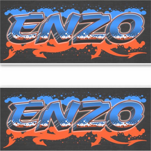 Enzo Vorname Name Graffiti Aufkleber Sticker シール (正面)