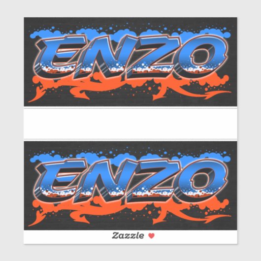 Enzo Vorname Name Graffiti Aufkleber Sticker シール (シート)