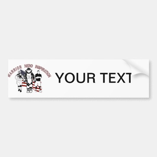 EODのけが人の戦士 バンパーステッカー (正面)