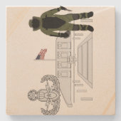 EODのマスターの記念の爆弾Suituit ストーンコースター (正面)