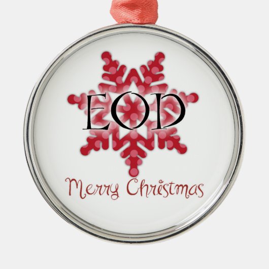 EODのメリークリスマス メタルオーナメント (正面)
