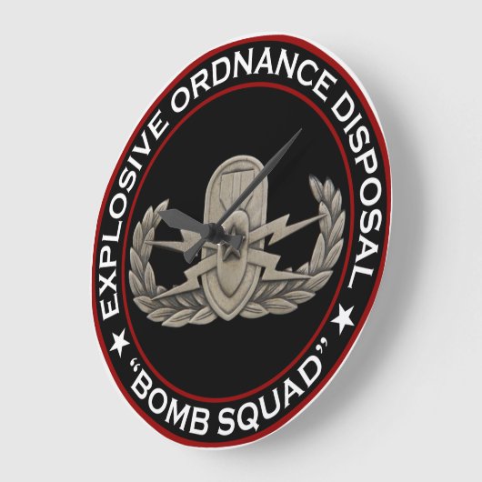 EODの年長の"爆弾処理班" ラージ壁時計 (傾斜)