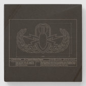 EODの技術的なスケッチ ストーンコースター (正面)