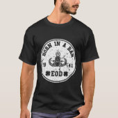 EODイン生まれバー軍隊退役軍人Tシャツ Tシャツ (正面)