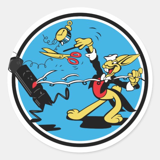 EODウサギ ラウンドシール (正面)