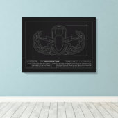 EOD技術スケッチ キャンバスプリント (インサイチュ (ウッドフロア))