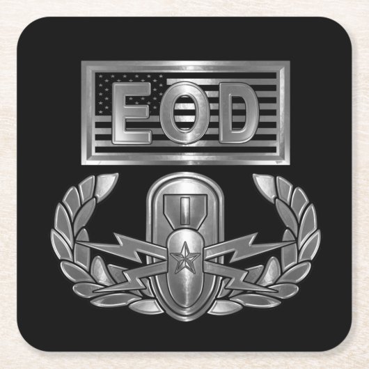 EOD "マスター・ブラスター" スクエアペーパーコースター (正面)