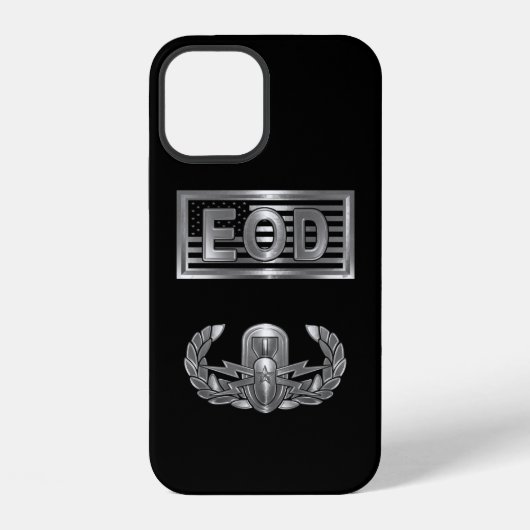 EOD(不発弾処理)&アメリカ国旗 iPhoneケース (裏面)