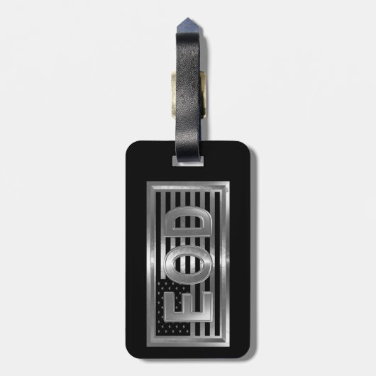 EOD Explosive Ordnance Disposal ラゲッジタグ (裏面縦)