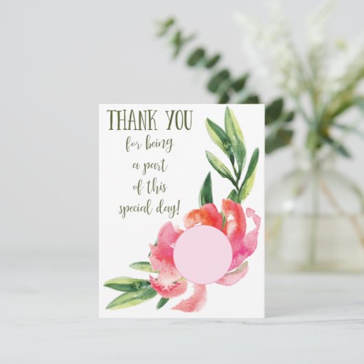 EOSリップバームのシャワー特典カード サンキューカード (スタンド正面)