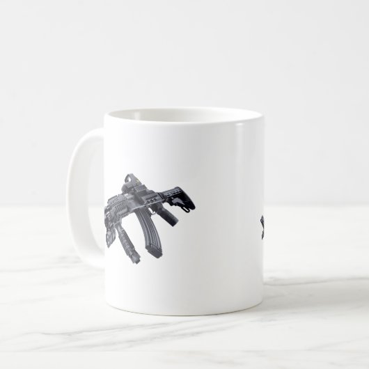 EOTechは戦術的なカラシニコフ自動小銃の突撃銃を見ました コーヒーマグカップ (正面左)
