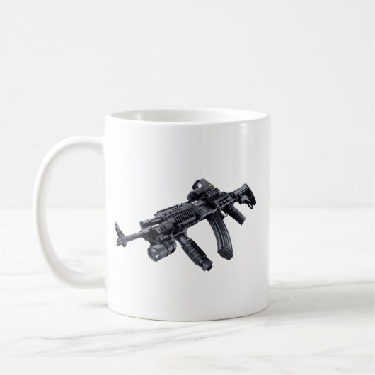 EOTechは戦術的なカラシニコフ自動小銃の突撃銃を見ました コーヒーマグカップ (左)